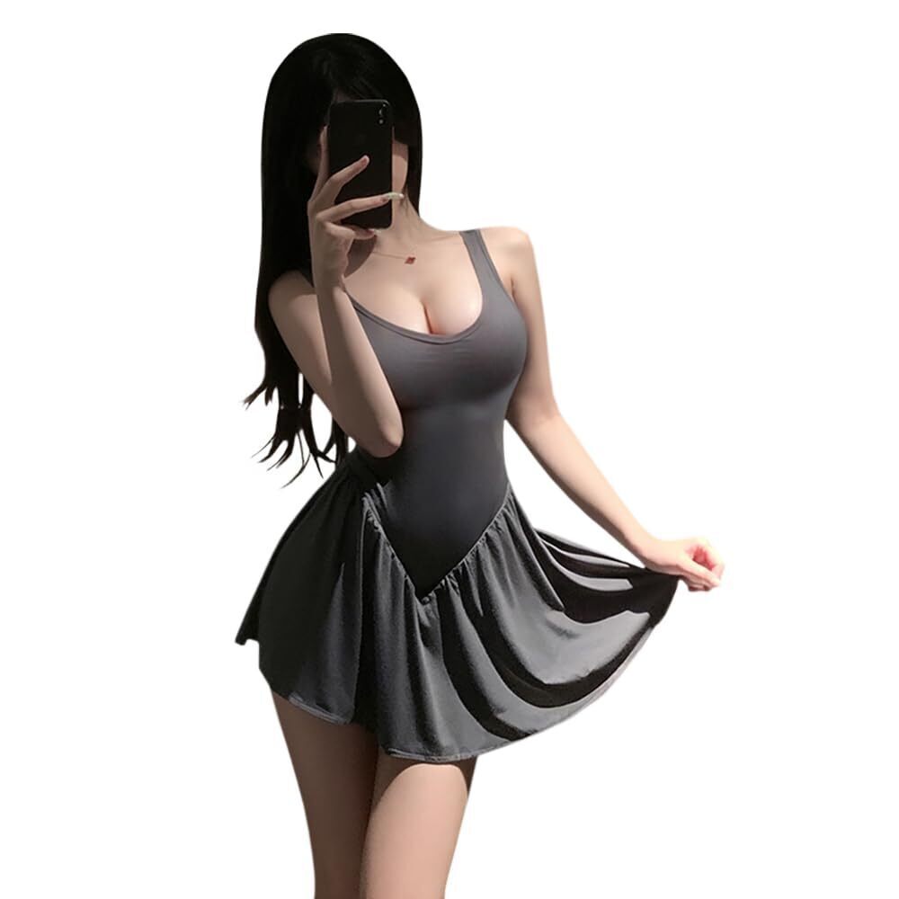 5973 sexy lingerie dress Lace Sleeveless outfit Cosplay Costume Cutout